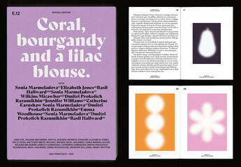 Supermarket Lifestyle Illustrated Magazine Layout