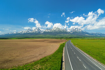 Panorama of High Tatras mountains - National park in Slovakia	,Europe mountains, High Tatra...