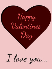 valentine card with heart