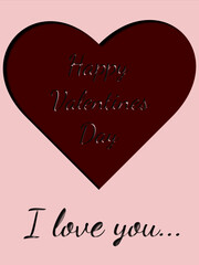 valentine card with heart
