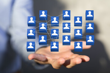 organization chart team concept networking