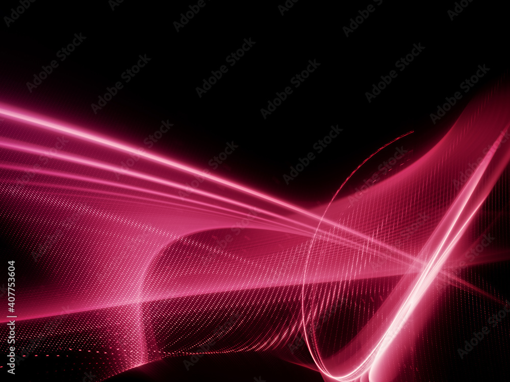 Fototapete abstract red and black background. detailed generative fractal graphics. technology and science conc