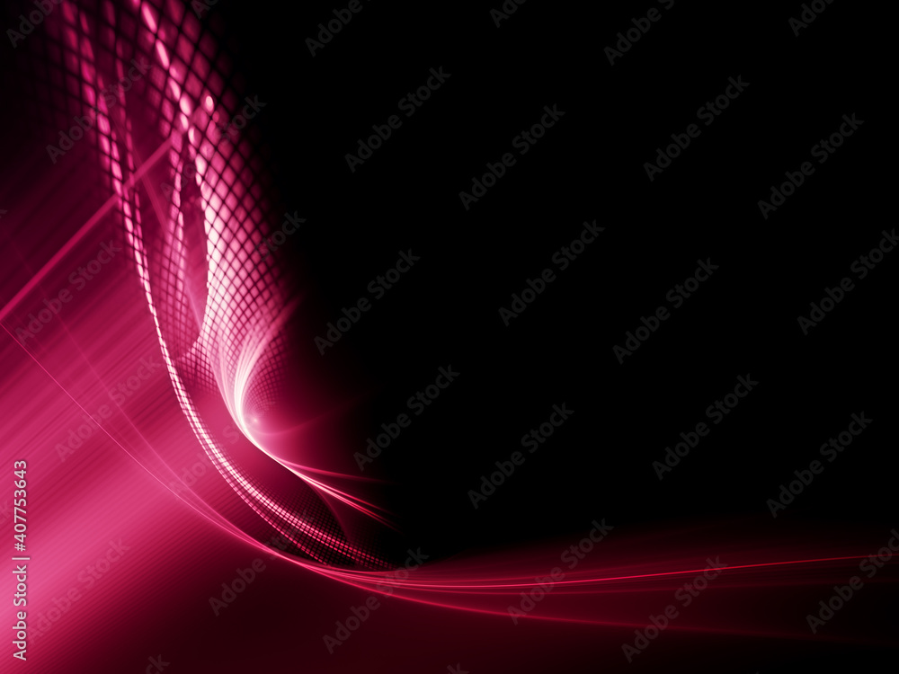 Fototapete abstract red and black background. detailed generative fractal graphics. technology and science conc