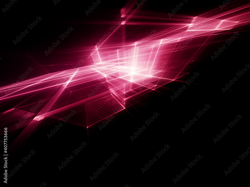 Poster abstract red and black background. fractal graphics 3d illustration. technology and science concept.