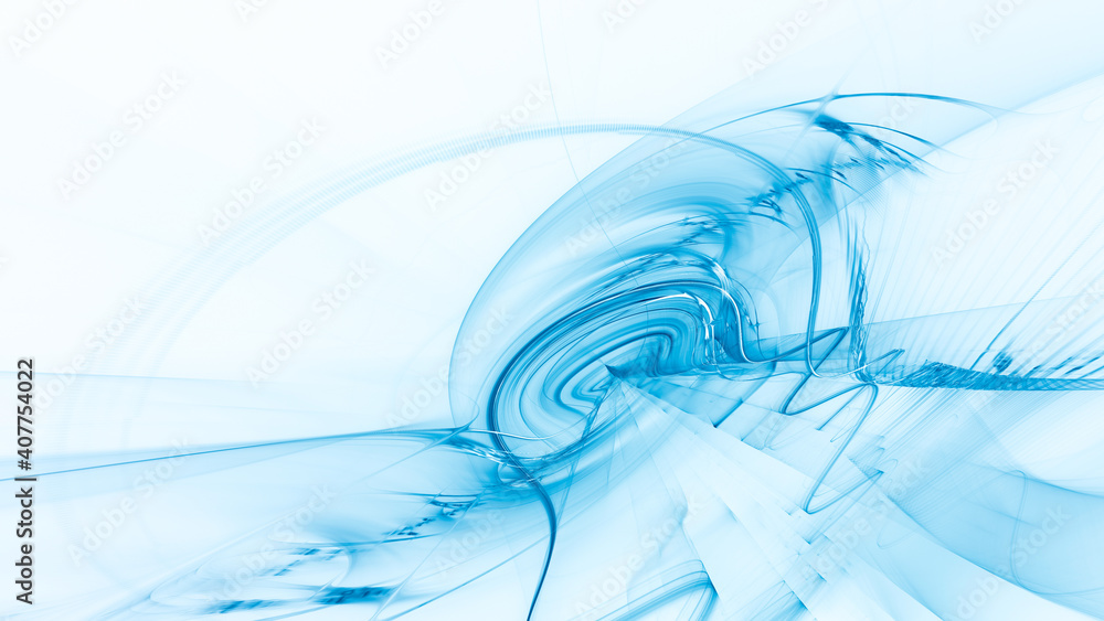 Fototapete Abstract digital technology background. Dynamic lines composition. Detailed generative fractal graphics.