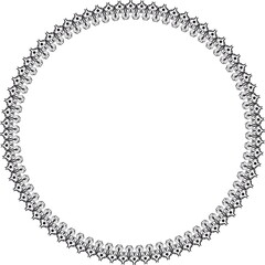 Round frame. Circle Ornamental decorative frame with floral element 