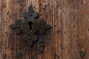 Detail of an antique metal knob
