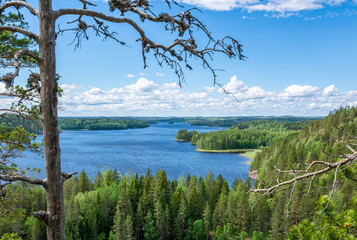 View to the lake from Pisamalahti Hill Fort, Sulkava, Finland