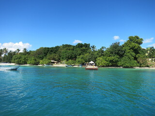 Sea, Caribbean, Blue, Clouds, Boats.