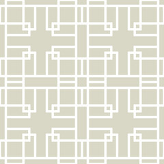 Geometric seamless vector pattern including traditional korean or chinese motive with typical lines and elements