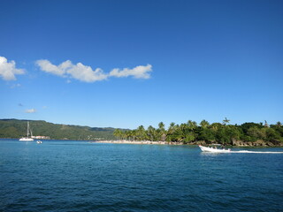Sea, Caribbean, Blue, Clouds, Boats.