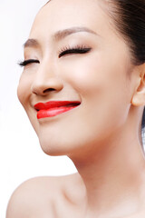 Oriental beauty makeup close-up
