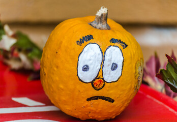 Pumpkin fruit for the holiday Hapy Halloween 