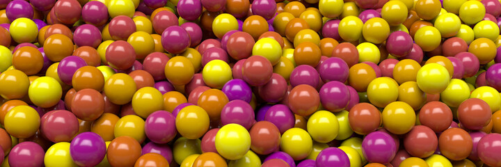 Fototapeta na wymiar A large group of colored spheres. Minimal concept. 3d render