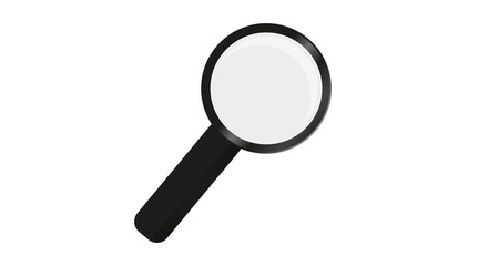 Search icon. Magnifying glass. Flat style loupe on white background.