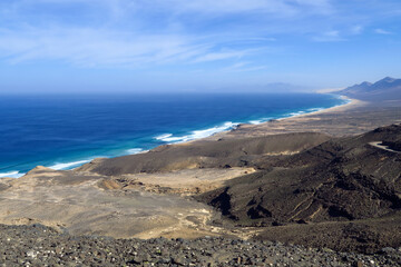 Fototapeta na wymiar Westküste von Fuerteventura bei Cofete