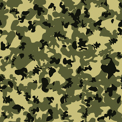 Abstract camouflage khaki seamless pattern background. Vector Illustration EPS10
