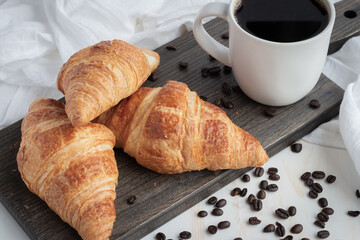 Coffee and croissants