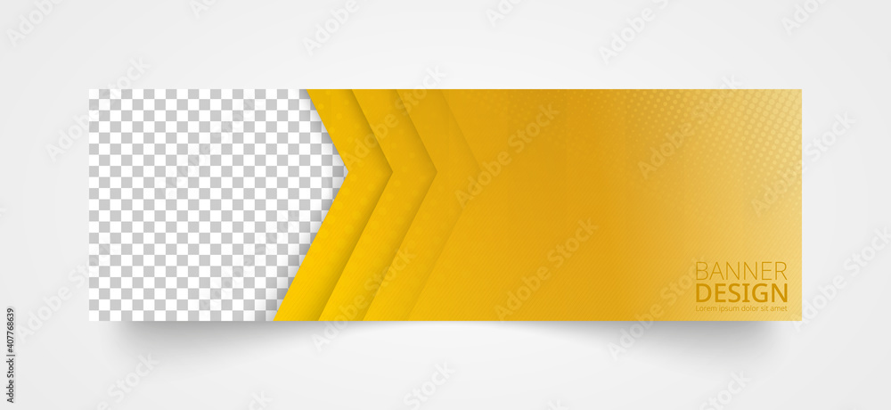 Wall mural template of vector horizontal web banner with place for your image.