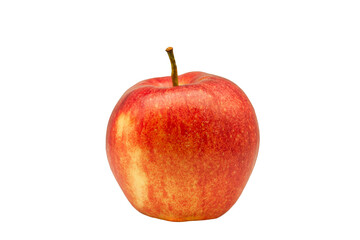 Red apple isolated on a white background. Clean and natural fruit with clipping path.