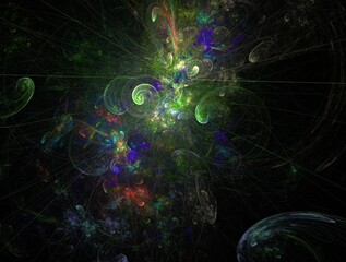 Imaginatory fractal background Image