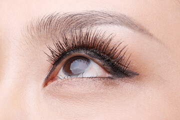 Obraz premium The young woman eyes closeup