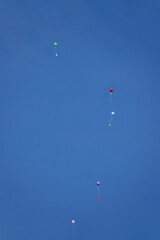 Flying Balloons With Address Labels, Wish-lists Under A Blue Sky