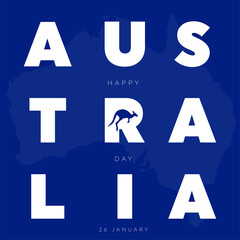 Vector illustration of a beautiful background for Happy Australia day.