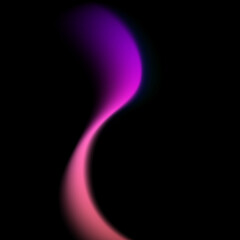 Fluid art illustration with smoke elements in colors on black background 