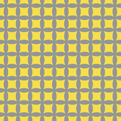 Geometric vector pattern with yellow shapes. Square juicy pads