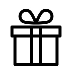 Gift box in line style. Gift box icon or present icon.