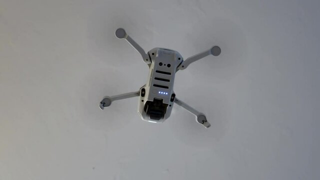 The Hovering drone flying upward