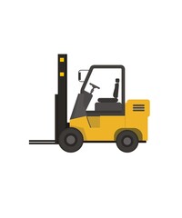 forklift simple flat  illustration