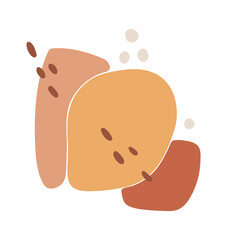 Abstract boho shape vector, colored abstract forme, boho elements, graphic poster 