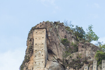 peak Agulhinha the inhanga in Copacabana in Rio de Janeiro.