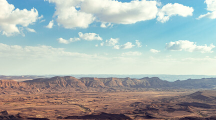 Fototapeta na wymiar National park landscape view in Negev, Israel