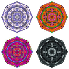 Mandala, illustration, tattoo, decorative ornament in ethnic oriental style. 