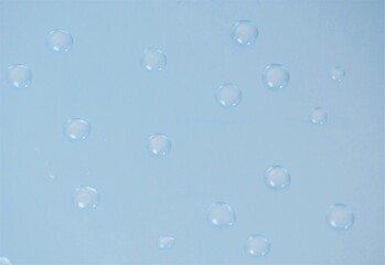 small drops of water on gray-blue background