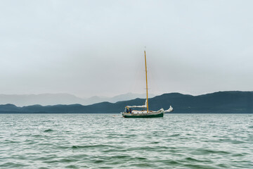 Foggy day at Flathead Lake