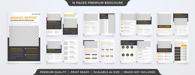business brochure template with modern concept and minimalist layout use for annual report company profile and corporate proposal	