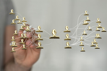 hierarchy connection team group digital