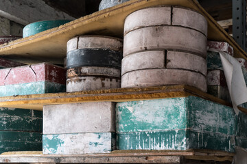 Blanks and molds in a ceramic factory