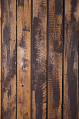 Unevenly Painted Dark Wooden Wall - Background