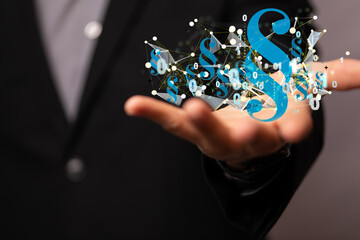 3D rendering digital paragraph law symbol