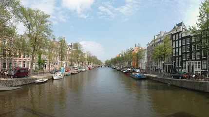 Foto op Canvas Kloveniersburgwal At Amsterdam © Stockfotos