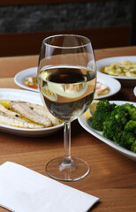 Appetizers and white wine
