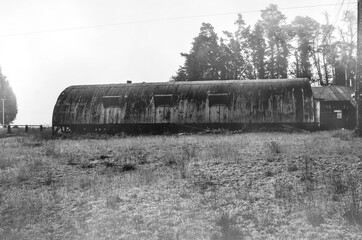 Old run-down building on Humuula Sheep Station on the slopes of Mauna Kea