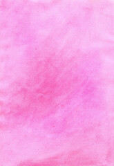 Abstract pink watercolor background on paper texture