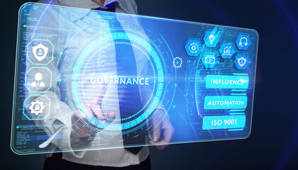 Business, Technology, Internet and network concept. GOVERNANCE  successful business concept.