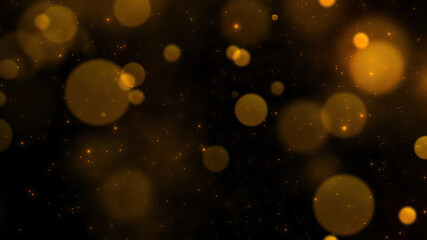 Abstract bokeh lights with black background.